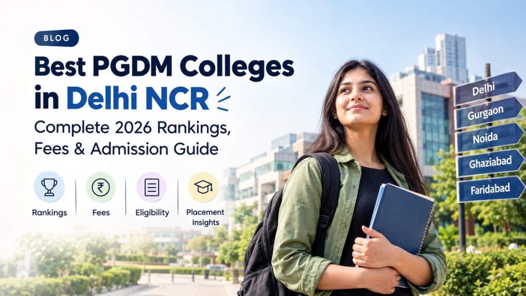 Best PGDM colleges in Delhi NCR 2026 with rankings, fees, eligibility and admission guide