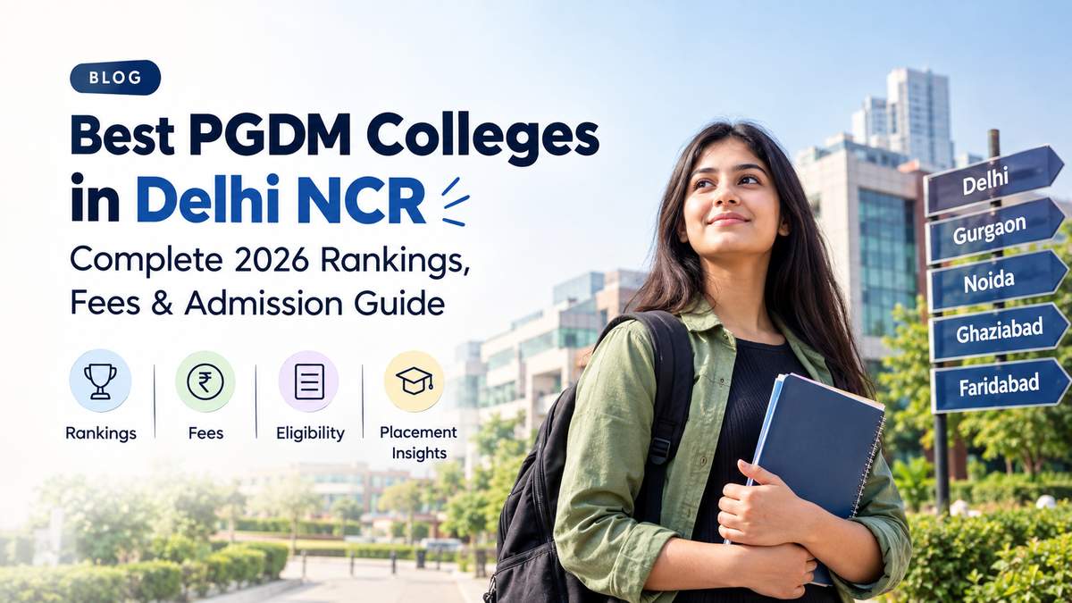 Best PGDM colleges in Delhi NCR 2026 with rankings, fees, eligibility and admission guide